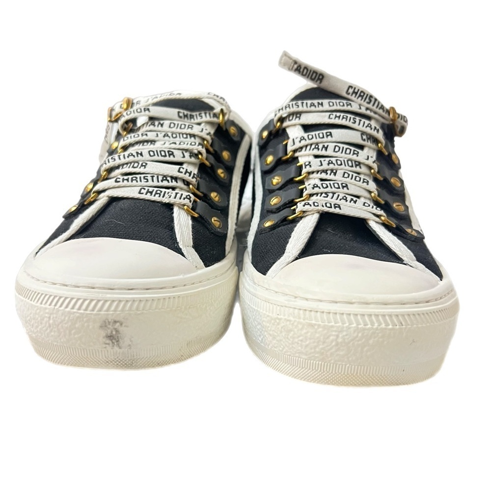 Canvas Walk'N'Dior Low Top Sneakers 38 Black